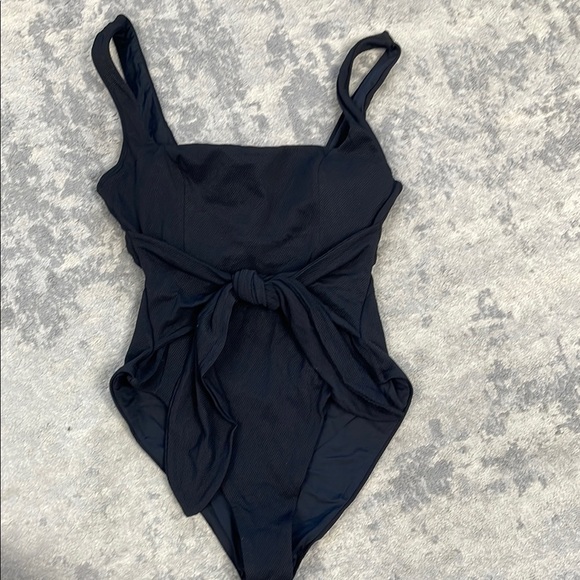 New L Space Balboa One Piece Swimsuit Tie Waist Black Sz L - Picture 4 of 13